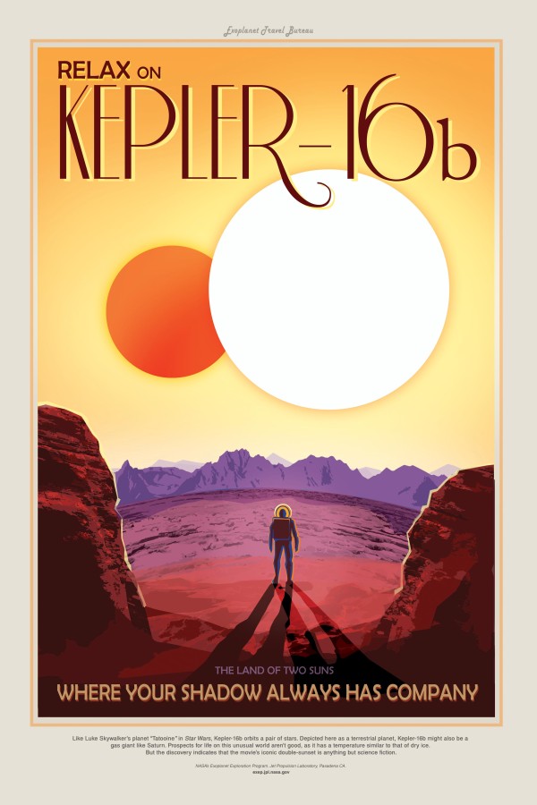 美国宇航局海报：开普勒16b行星
